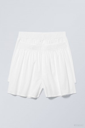 Weekday 2-pack Boxer Shorts Shorts White | PMZT3300