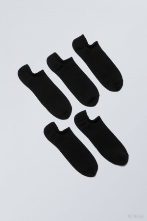 Weekday 5-pack Ankle Socks Black | RLAN4688