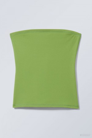 Weekday Act Tube Top Green | ASMO7778