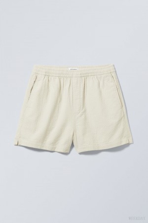 Weekday Alex Relaxed Shorts Beige | WJQX4528