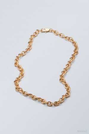 Weekday Bella Necklace Golden | ZMEZ9138