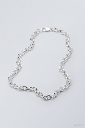 Weekday Bella Necklace Silver | FTQW6739