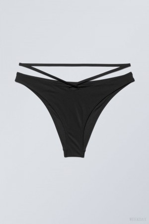 Weekday Brazilian Bikini Bottoms Black | TDGV8643