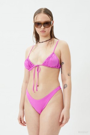 Weekday Brazilian Mini Bikini Bottom Pink | LKSN6728