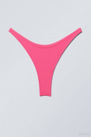 Weekday Brazilian Mini Bikini Bottom Pink | LJRQ8747