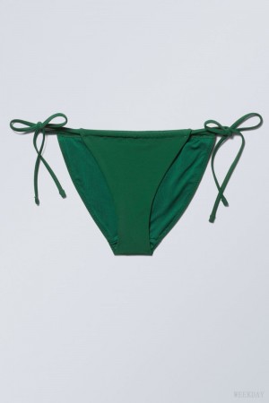 Weekday Breeze String Bikini Bottoms Green | SANZ1968