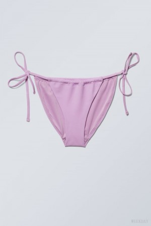 Weekday Breeze String Bikini Bottoms Pink | EUWJ8430