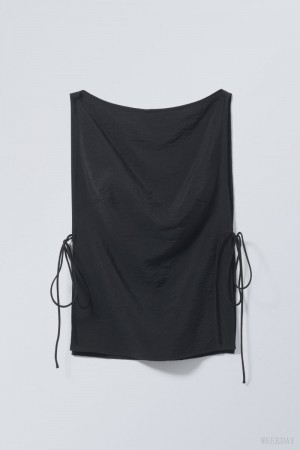 Weekday Cintia Tank Top Black | ANMV3321