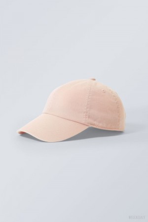 Weekday Essential Washed Cap Pink | UOIU8648