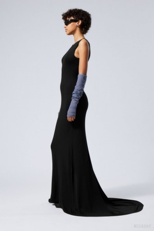 Weekday Eva Maxi Dress Black | HDYQ7162