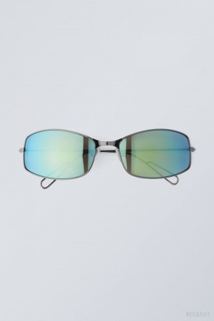 Weekday Flash Sunglasses Green | PSMK7755