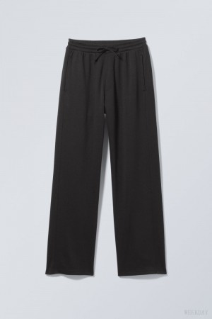 Weekday Hank Tracksuit Trousers Black | LJZX2441