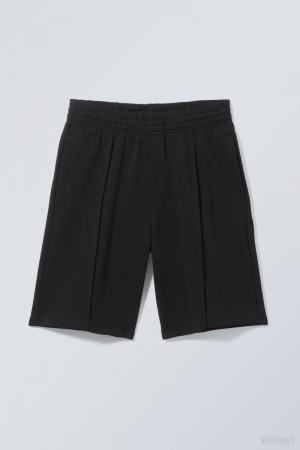 Weekday Ken Terry Lightweight Shorts Black | AAKG2843