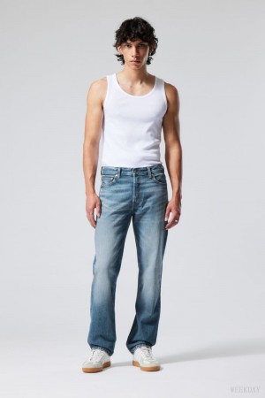 Weekday Klean Regular Straight Jeans Blue | PPQN6407