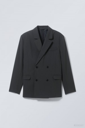 Weekday Leo Blazer Dark Grey | MVWO3978