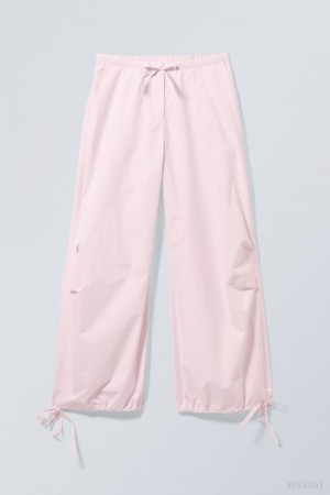 Weekday Luisa Parachute Trousers Pink | ELDL4315