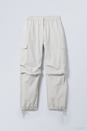 Weekday Nila Parachute Trousers Grey | YQYO9628