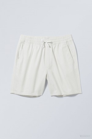 Weekday Olsen Regular Shorts White | JYCJ9937