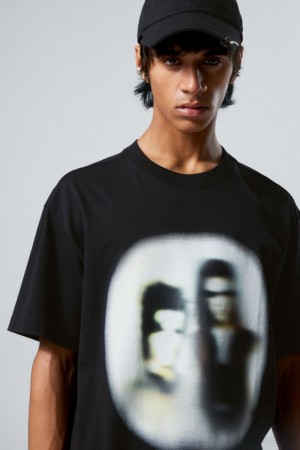 Weekday Oversized Graphic Printed T-shirt The Blurry Band | RJJQ3748