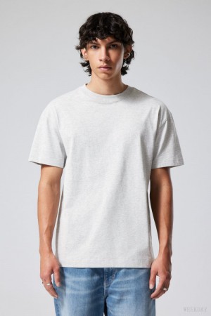 Weekday Oversized Heavyweight T-shirt Grey | TSQB4137