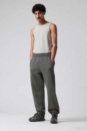 Weekday Relaxed Heavy Sweatpants Dark Grey | YSHL8277