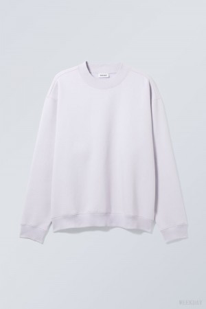 Weekday Relaxed Heavyweight Sweatshirt Purple | MNDS4776