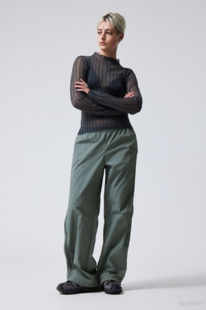 Weekday Simona Side Zip Track Trousers Grey | IGYQ6721