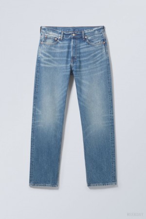 Weekday Space Relaxed Straight Jeans Blue | JQXW6706