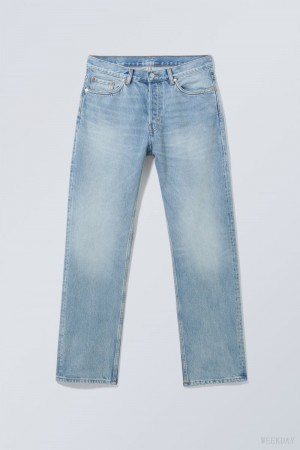 Weekday Space Relaxed Straight Jeans Blue | CGBD4234