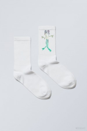 Weekday Sport Printed Socks Frog Man | FKDI2690