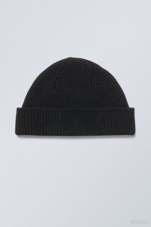 Weekday Stan Beanie Black | GUYV9448