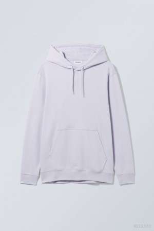 Weekday Standard Midweight Hoodie Purple | UJCV0694