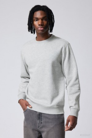 Weekday Standard Midweight Sweatshirt Grey | XTOW3671