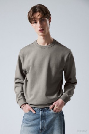 Weekday Standard Midweight Sweatshirt Grey | ZRGS0228