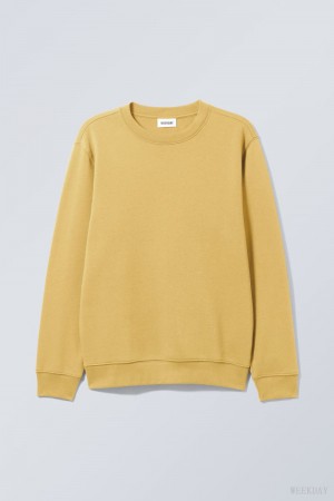 Weekday Standard Midweight Sweatshirt Yellow | TSVL3419