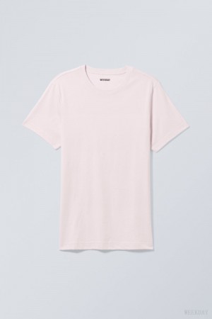 Weekday Standard Midweight T-shirt Light Purple | FRUN7960