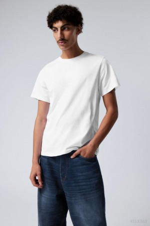 Weekday Standard Midweight T-shirt White | HNJZ6616