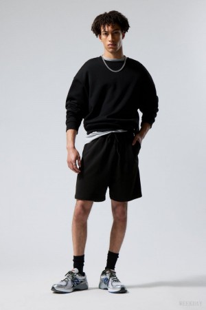 Weekday Standard Sweatshorts Black | YSSE7888