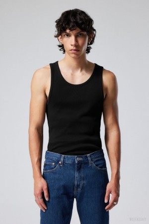 Weekday Standard Tank Top Black | ESZG8060