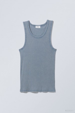 Weekday Standard Tank Top Blue | EMBQ5985