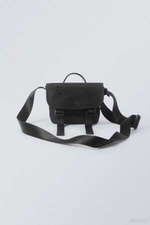 Weekday Tiny Messenger Bag Black | IYCY4538