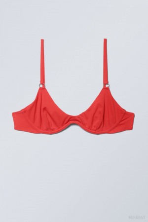 Weekday Wire Bikini Top Red | PCQD6040