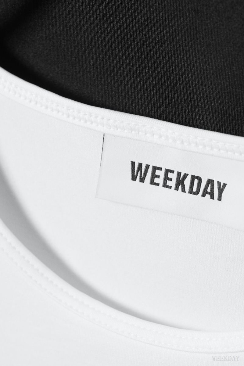 Weekday 2-pack Fine Tank Top Black White | WDUK3083