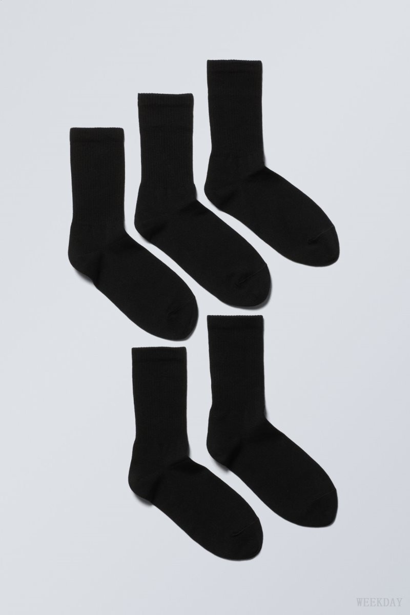 Weekday 5-pack Sport Socks Black | ECZJ0812