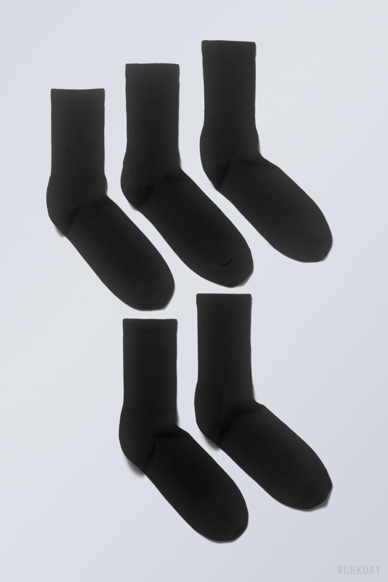 Weekday 5-pack Sport Socks Black | WIOQ7229