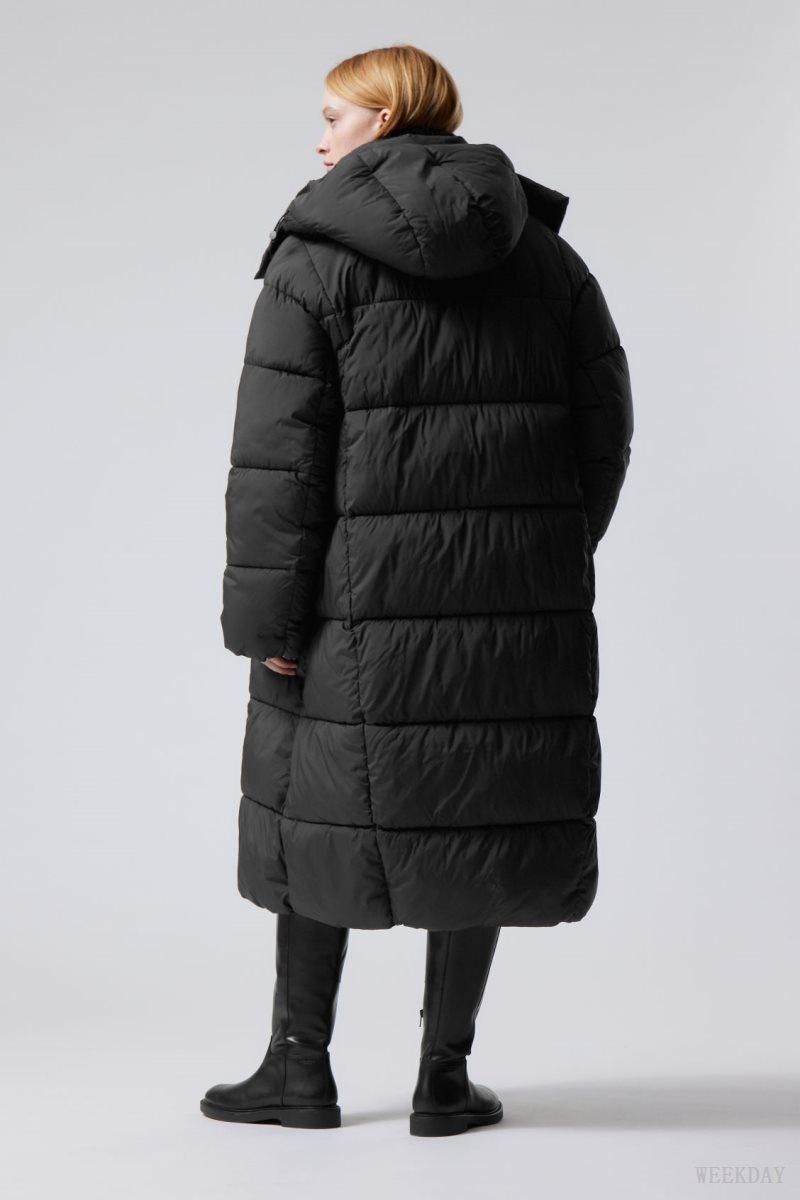 Weekday Aeris Puffer Coat Black | PSGO7019