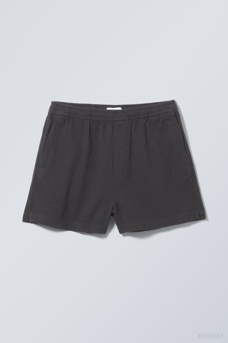 Weekday Alex Relaxed Shorts Dark Grey | PQYX7644