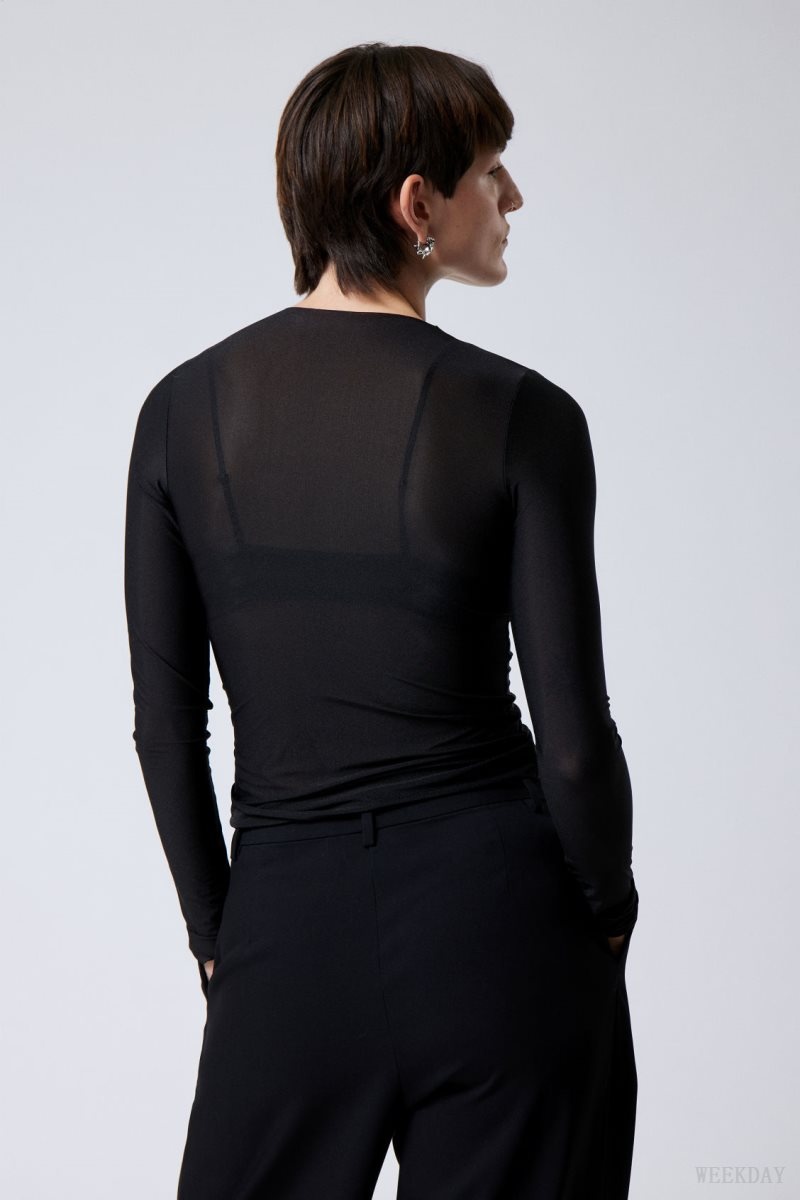 Weekday Allison Longsleeved Turtleneck Top Black | RFHQ2858