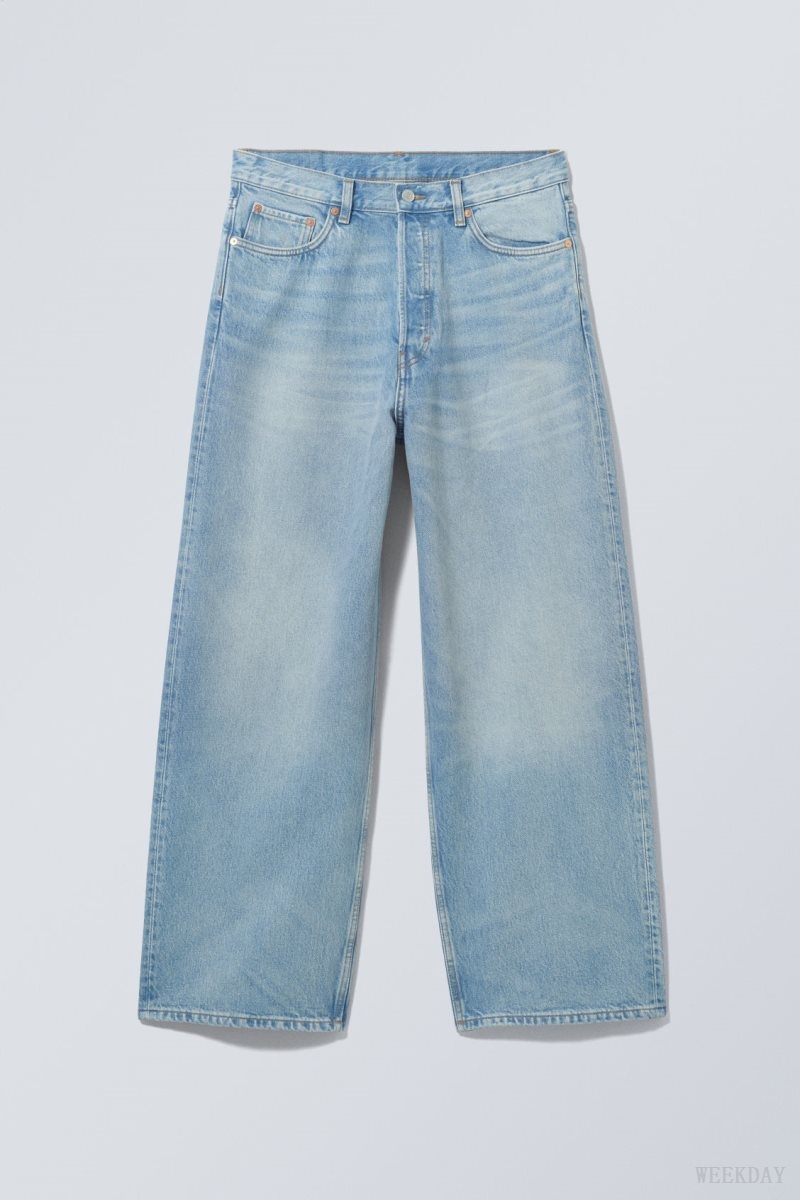 Weekday Astro Loose Baggy Jeans Blue | GDWW0906