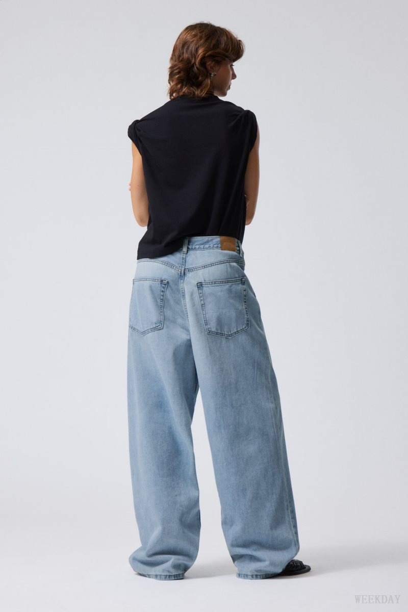 Weekday Astro Loose Baggy Jeans Blue | LRQE6475